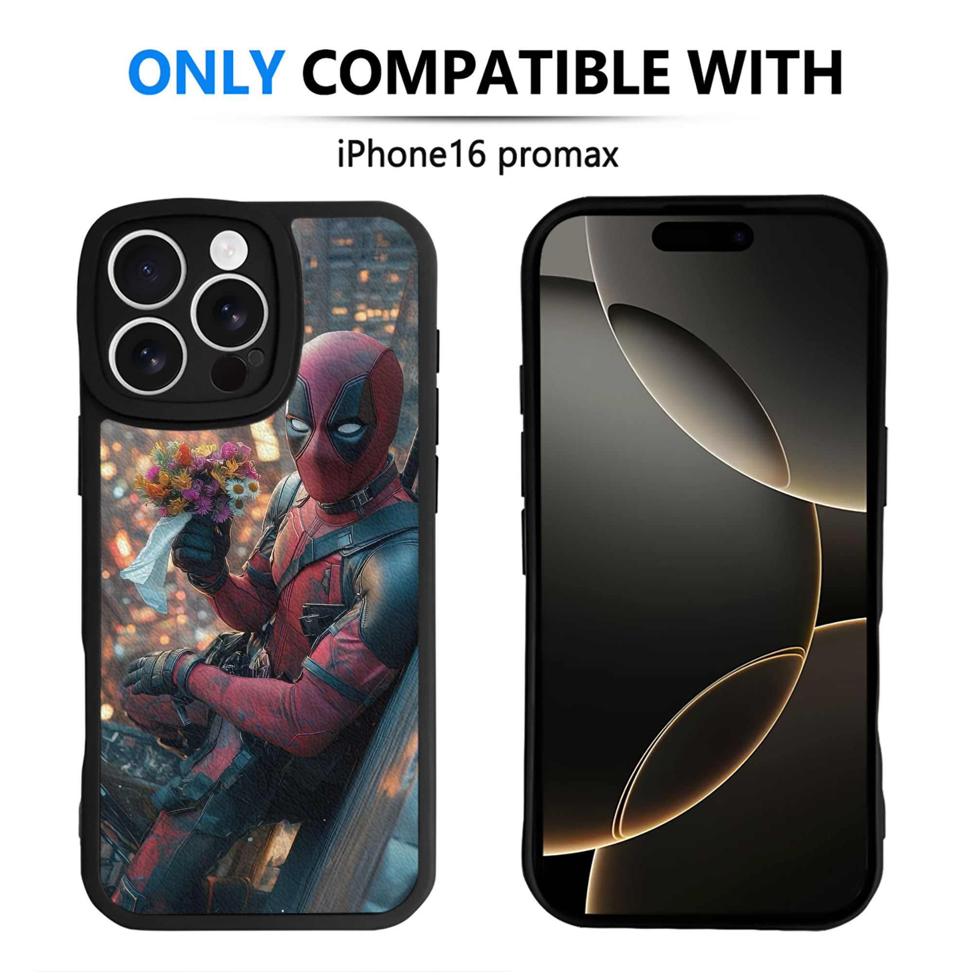 （画像用） Deadpool デッドプール 【iPhone 16シリーズ対応】シリコンスマホケース（レザー調） 材質：シリコン